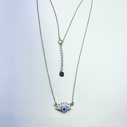 Evil Eye Necklace - Silver Jewelery 925