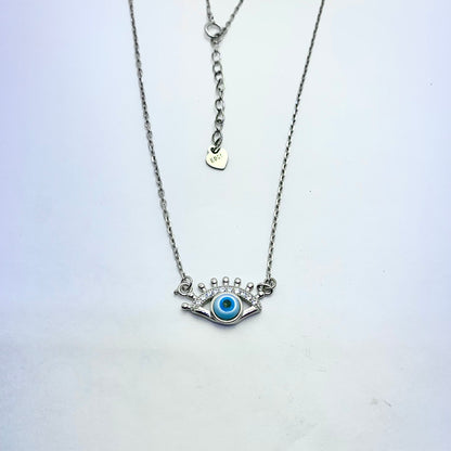 Evil Eye Necklace - Silver Jewelery 925