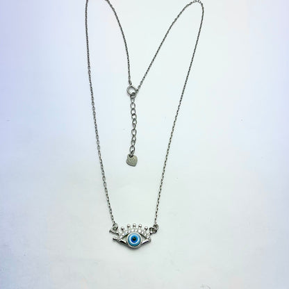 Evil Eye Necklace - Silver Jewelery 925