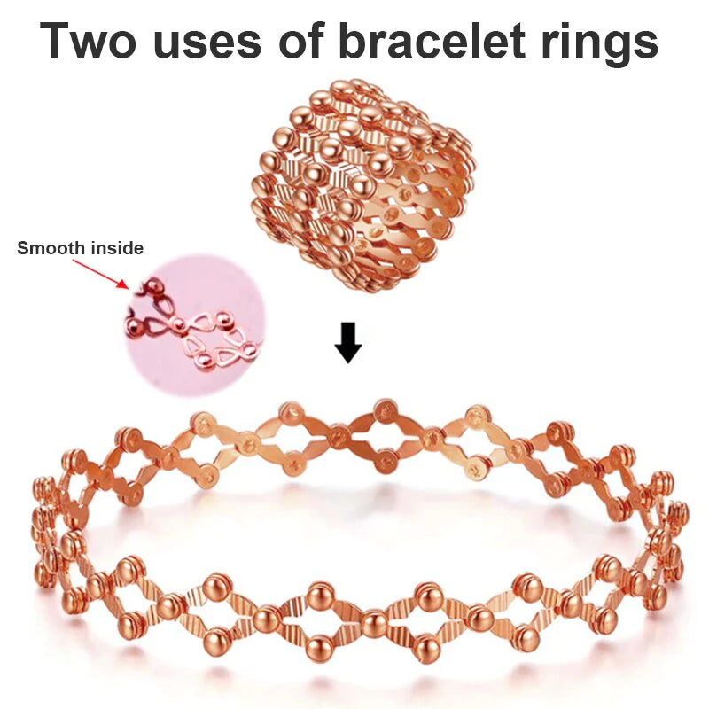 Amazon.com: 2023 New Adjustable Transform Bracelet Ring Folding Retractable  Ring Bracelet Retractable Ring Replacement Bracelet Rose Statement Ring (B,  One Size) : Clothing, Shoes & Jewelry
